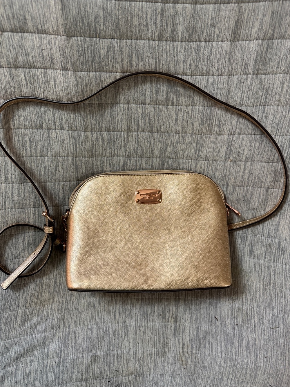 Michael Kors Collection Metallic Gold Crossbody Bag